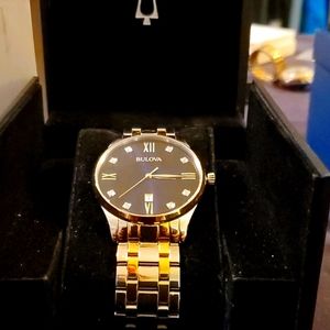 Bulova Gents Diamond Collection Dress Watch